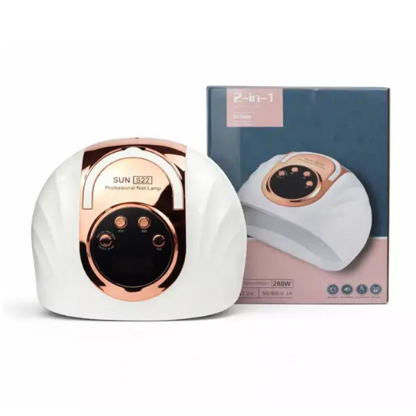 Cabine Sun S22 2 em 1 Bivolt 288W 57 LEDs para Secagem de Unhas Acrigel, Gel e Esmaltação em Gel Profissional UV LED Rápida e Potente